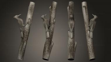 Bird figurines woodpecker 3d model